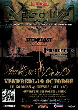 ABSOLVA + STONECAST + DAMAS + MAIDEN OF MARS - Métal