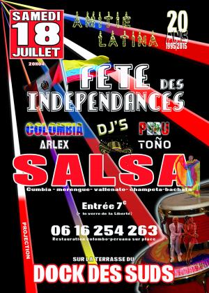 AMITIE LATINA 20ANS + FÊTES DES INDEPEN. COLOMBIE & PEROU