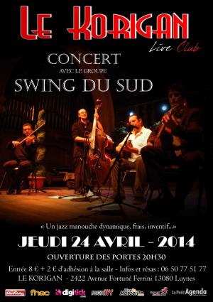 Concert Swing du Sud @LE KORIGAN AIX / LUYNES