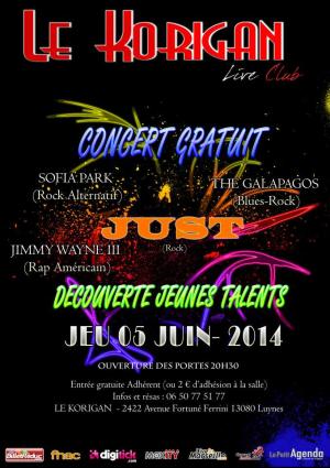 Découverte Jeunes Talents au Korigan (Aix/Luynes) le 5 Juin