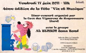 Dîner-concert avec AL BENSON Jazz Band à Roquemaure (Gard)