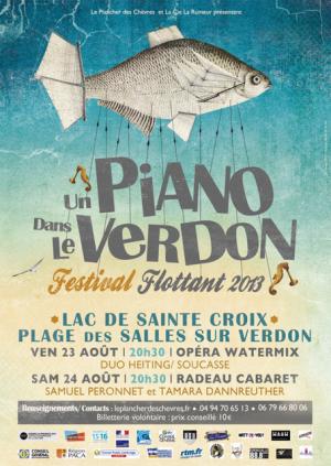 Festival "un piano dans le Verdon " Récital flottant