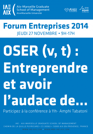 Forum Entreprises de l'IAE AIX-MARSEILLE le 27 novembre