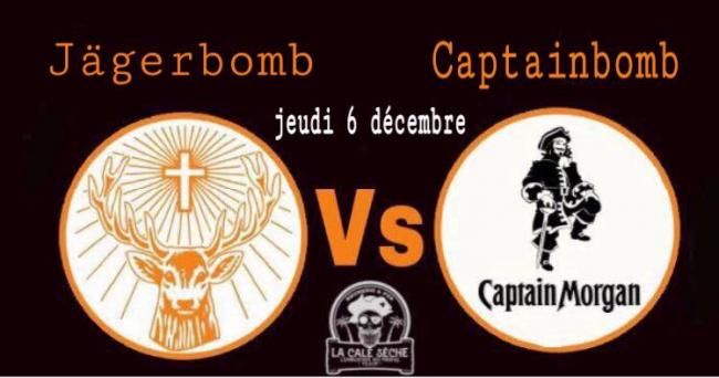 Jägerbomb Vs Captainbomb à la cale sèche