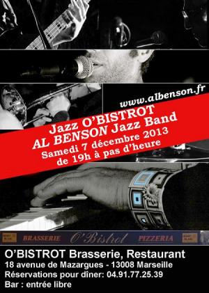 JAZZ O’BISTROT - AL BENSON Jazz Band en concert le samedi 7 décembre 2013 à 19h