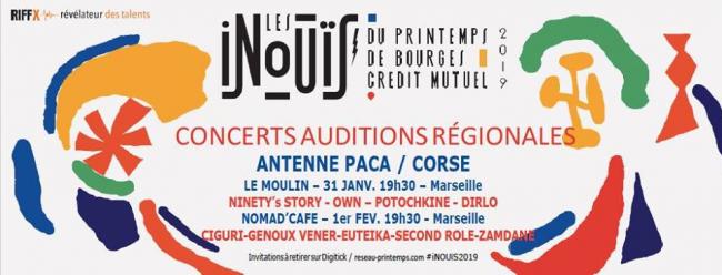 Les Inouïs : Auditions live antenne PACA/Corse