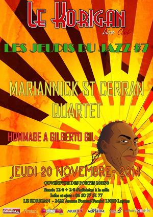 Mariannick St Ceran quartet - hommage à Gilberto Gil - jazz @lekorigan