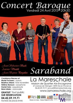 SARABAND musique baroque à La Mareschale Aix 24 avril