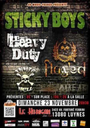 STICKY BOYS + HEAVY DUTY + FLAYED + PRIVATE HELL