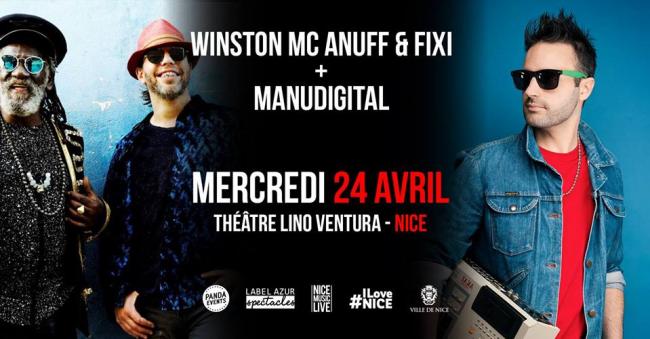 Winston Mcanuff & Fixi et Manudigital au Théâtre Lino Ventura