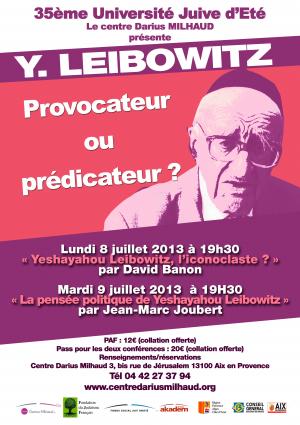 Y. LEIBOWITZ Provocateur ou prédicateur ?