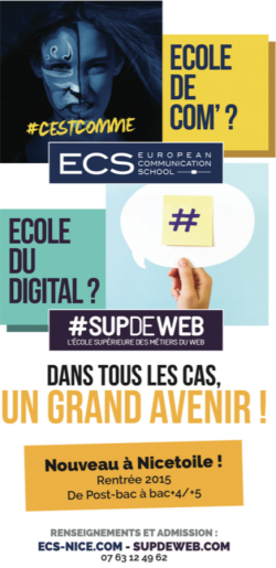 L’ECS et #SUPDEWEB ouvrent à Nice en octobre 2015 !