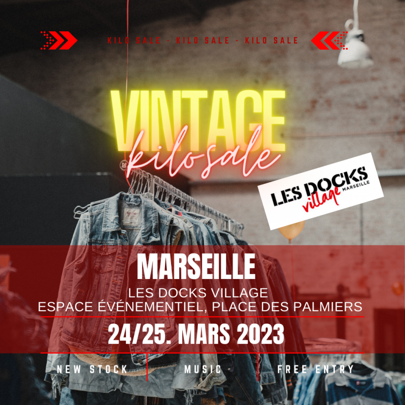 Vintage Kilo Sale aux Docks de Marseille