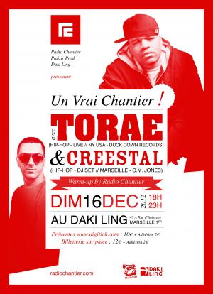 TORAE(NY-USA)LIVE HIP HOP - CREESTAL DJ SET - RADIOCHANTIER