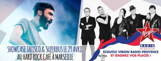 Showcase Talisco / Superbus au Hard Rock Café de Marseille
